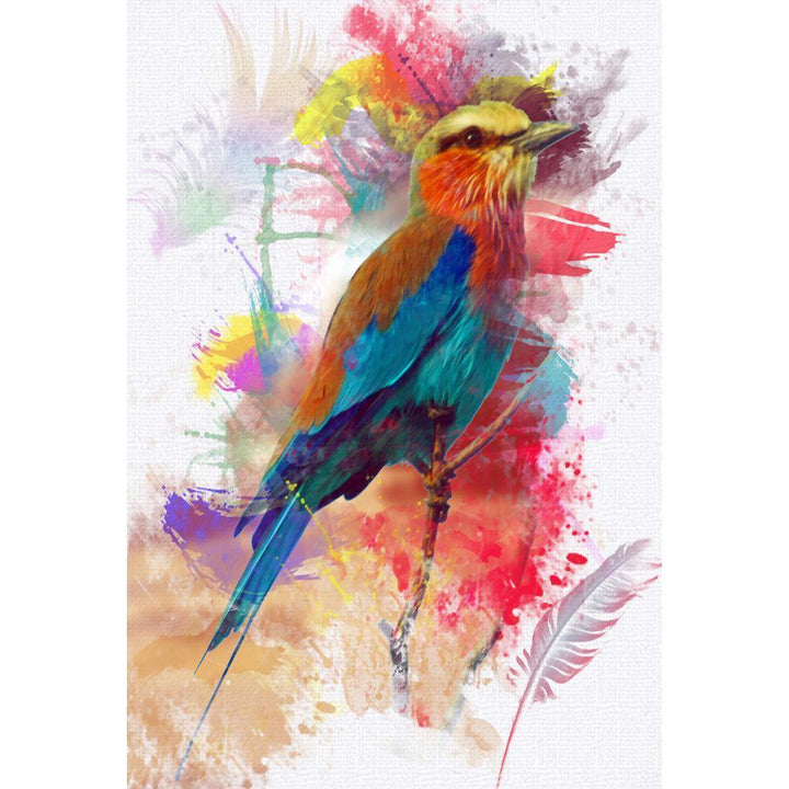 Painted Birds and Feathers Wall Art