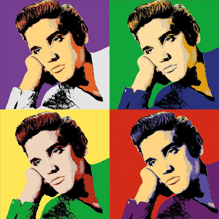 Elvis Popart Quadrants Wall Art