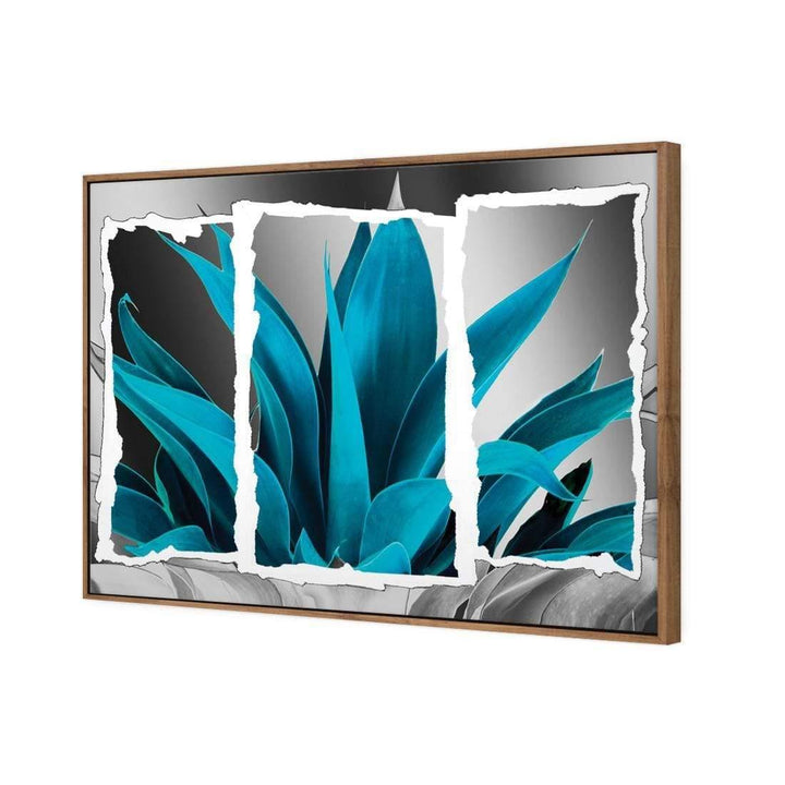 Plant in Window, Turquoise Wall Art