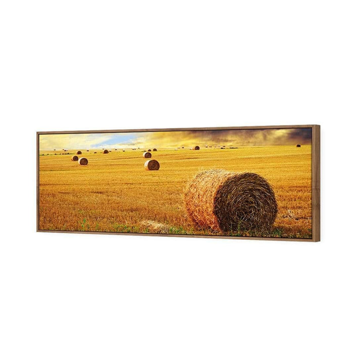 Bales of Hay Sunset, Original (long) Wall Art
