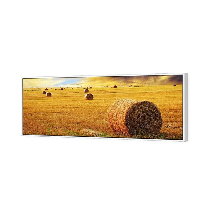 Bales of Hay Sunset, Original (long) Wall Art