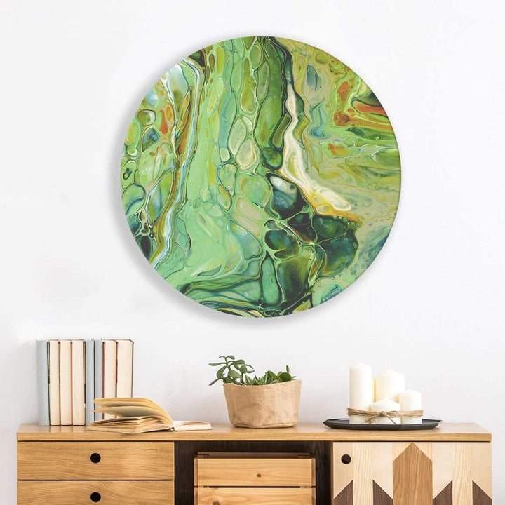 Romanticism in Nature Abstract Circle Acrylic Glass Wall Art